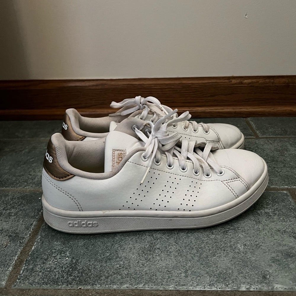 White adidas sneakers